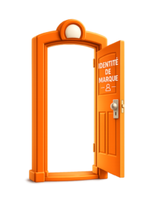 Porte orange ouverte de la catégorie identité de marque du blog Tradauplay
